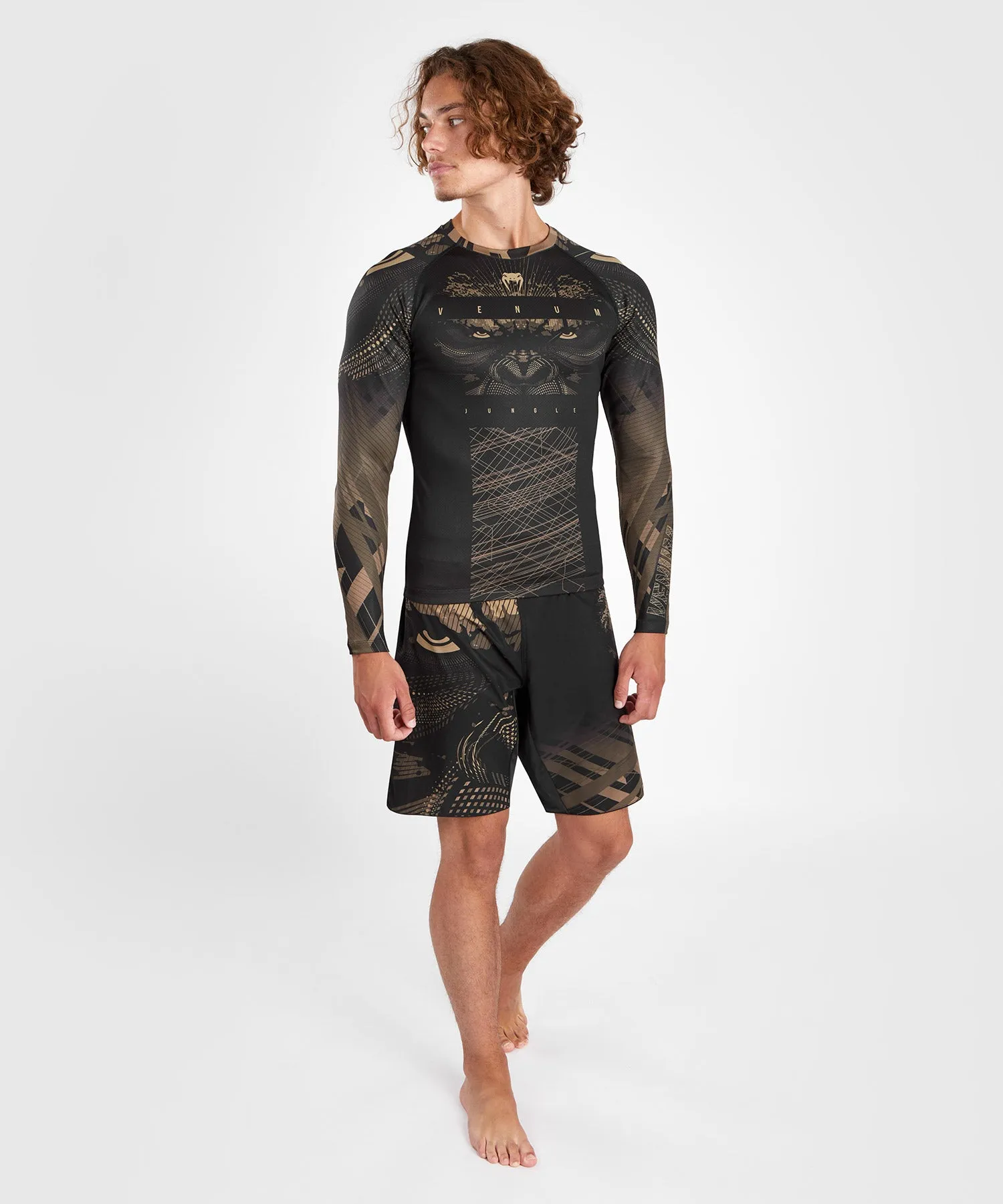 Venum Gorilla Jungle Rashguard a Maniche Lunghe - Nero/Sabbia
