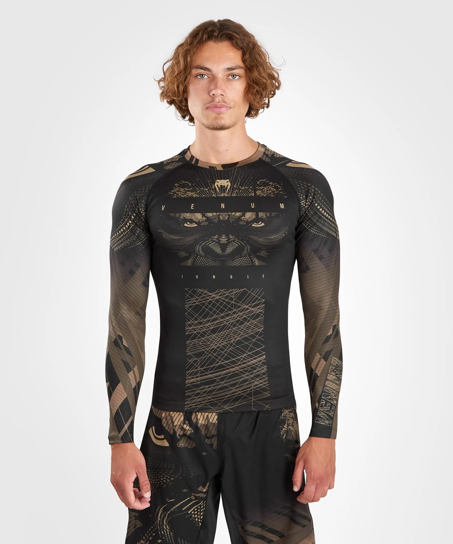 Venum Gorilla Jungle Rashguard a Maniche Lunghe - Nero/Sabbia