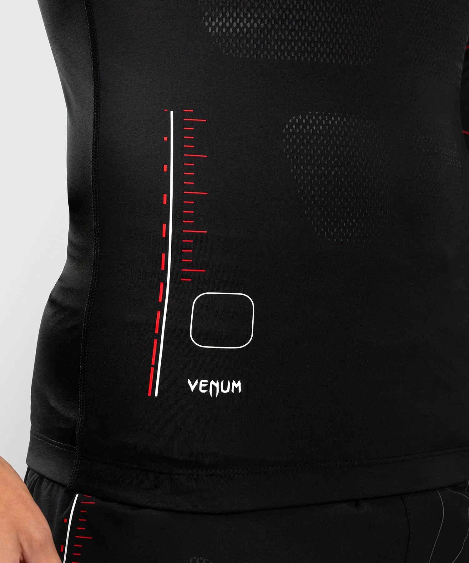 Venum Tactical XT Heren-Rashguard met lange mouwen - Zwart/Vuurrood