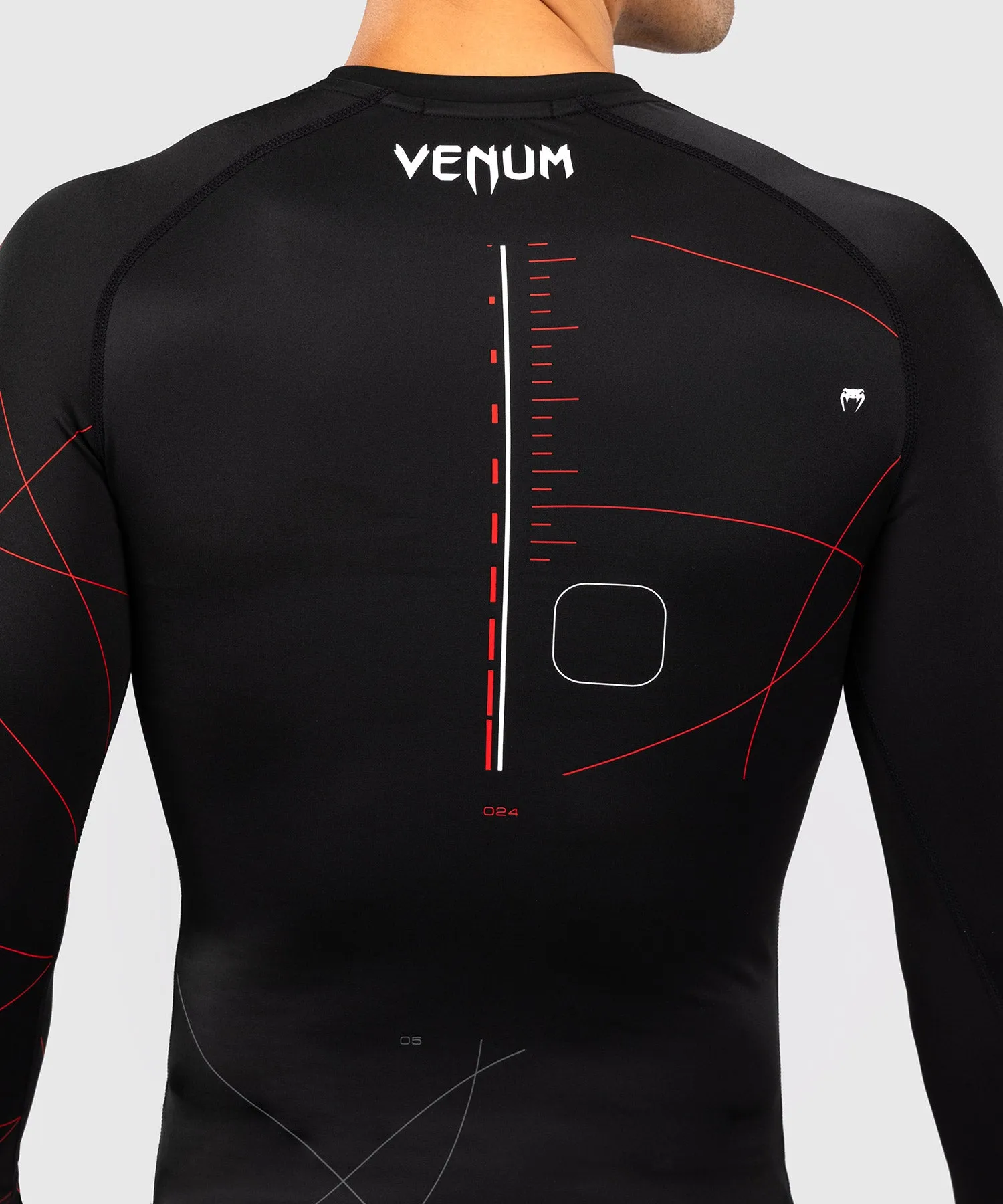 Venum Tactical XT Heren-Rashguard met lange mouwen - Zwart/Vuurrood