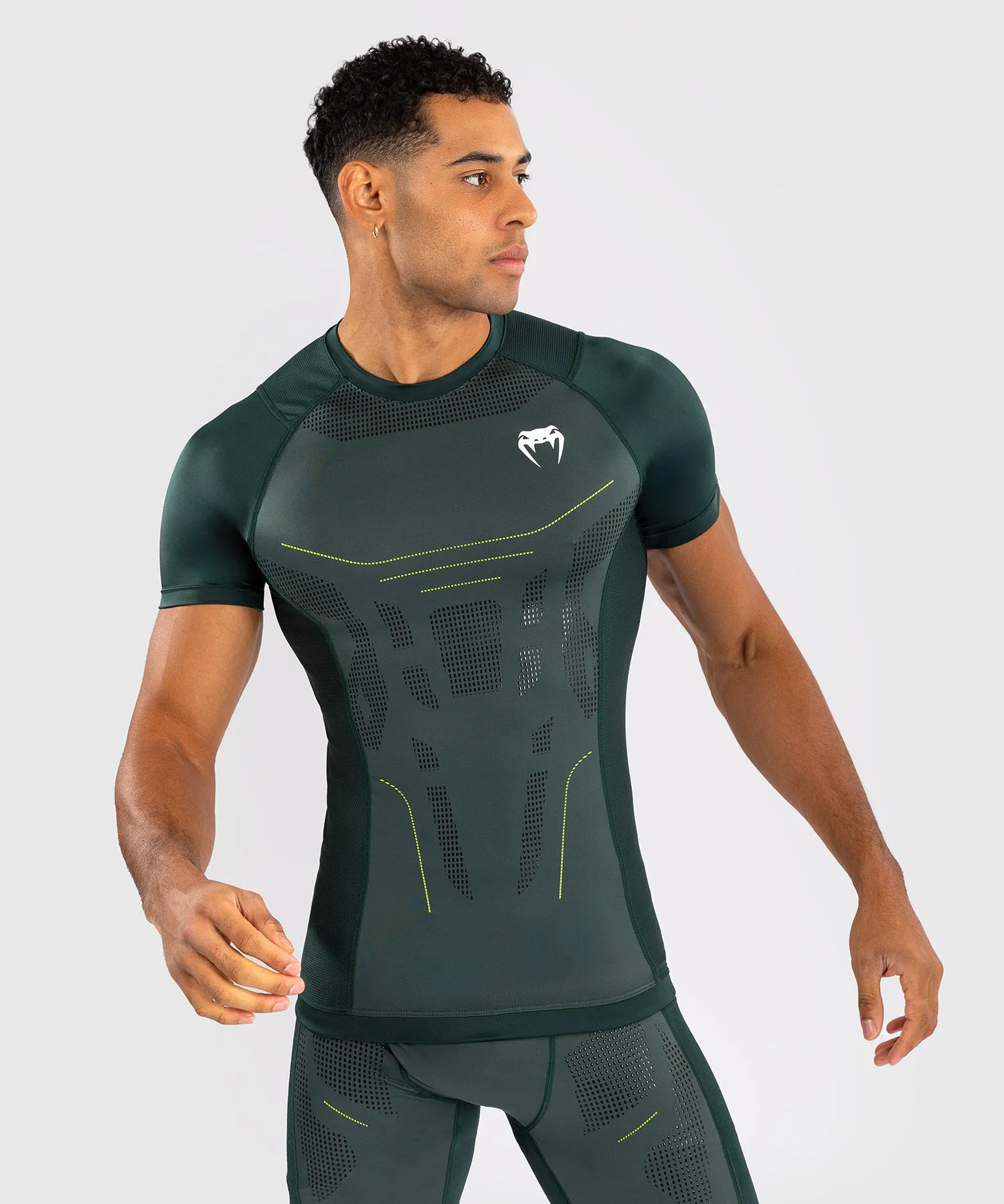Venum Technical 3.0 T-shirt Rashguard - Bosgroen