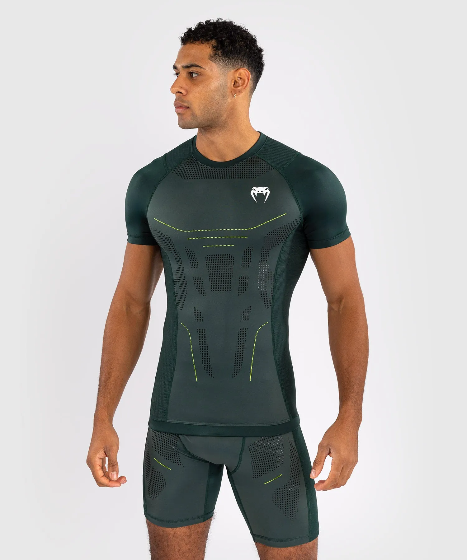 Venum Technical 3.0 T-shirt Rashguard - Bosgroen
