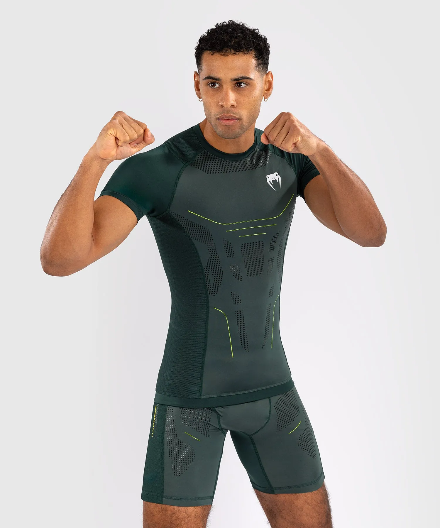 Venum Technical 3.0 T-shirt Rashguard - Bosgroen