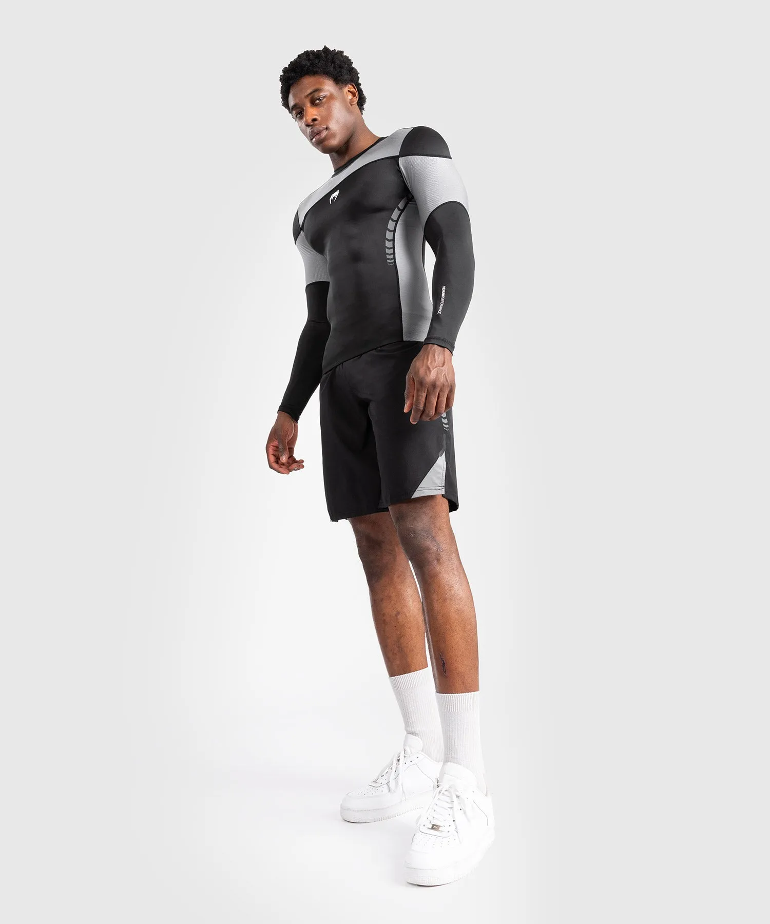 Venum Tempest Rashguard a Maniche Lunghe da Uomo - Nero/Grigio