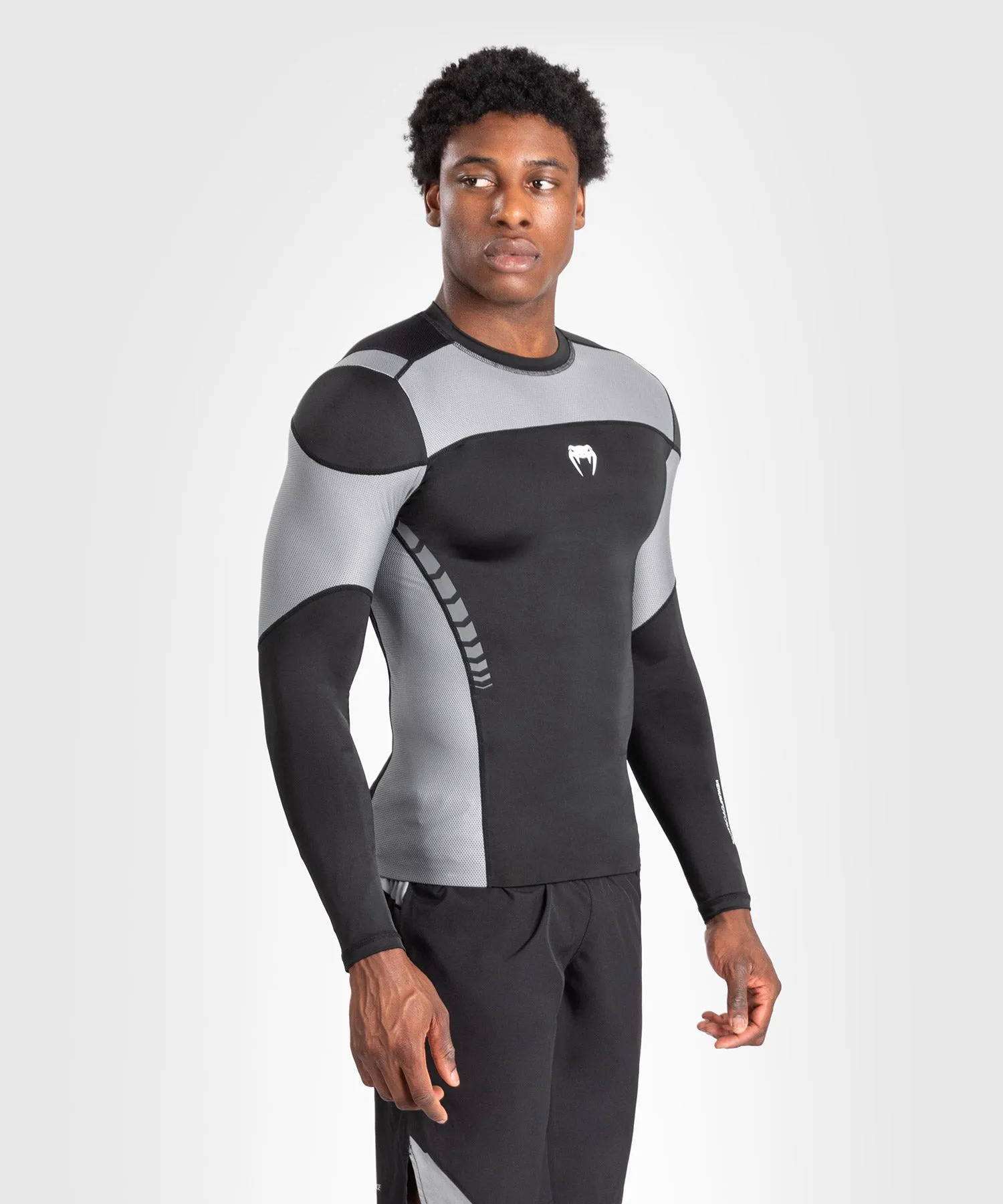 Venum Tempest Rashguard a Maniche Lunghe da Uomo - Nero/Grigio