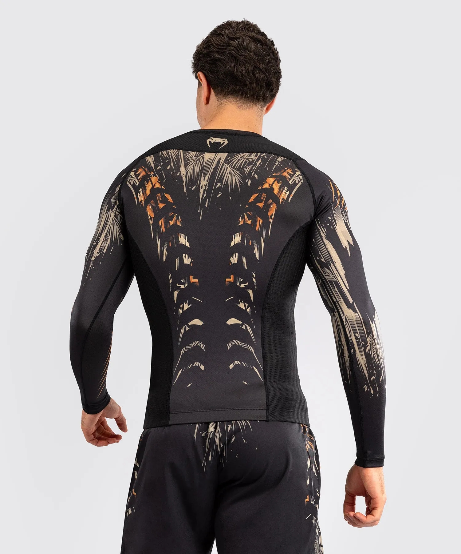 Venum Tiger Rashguard Maniche Lunghe Uomo - Nero/Arancione Neon