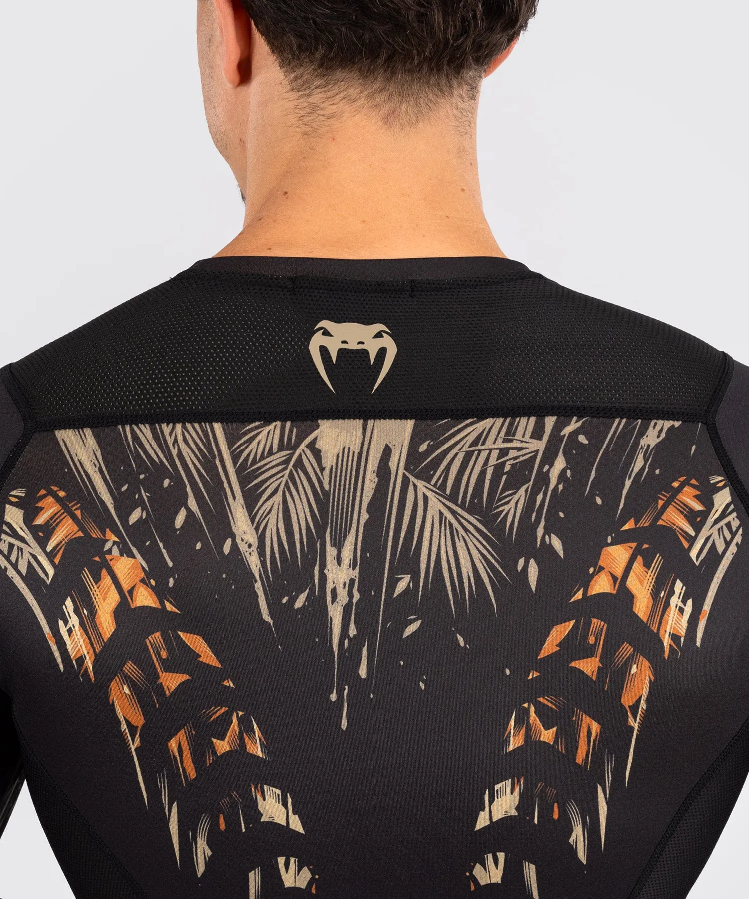 Venum Tiger Rashguard Maniche Lunghe Uomo - Nero/Arancione Neon