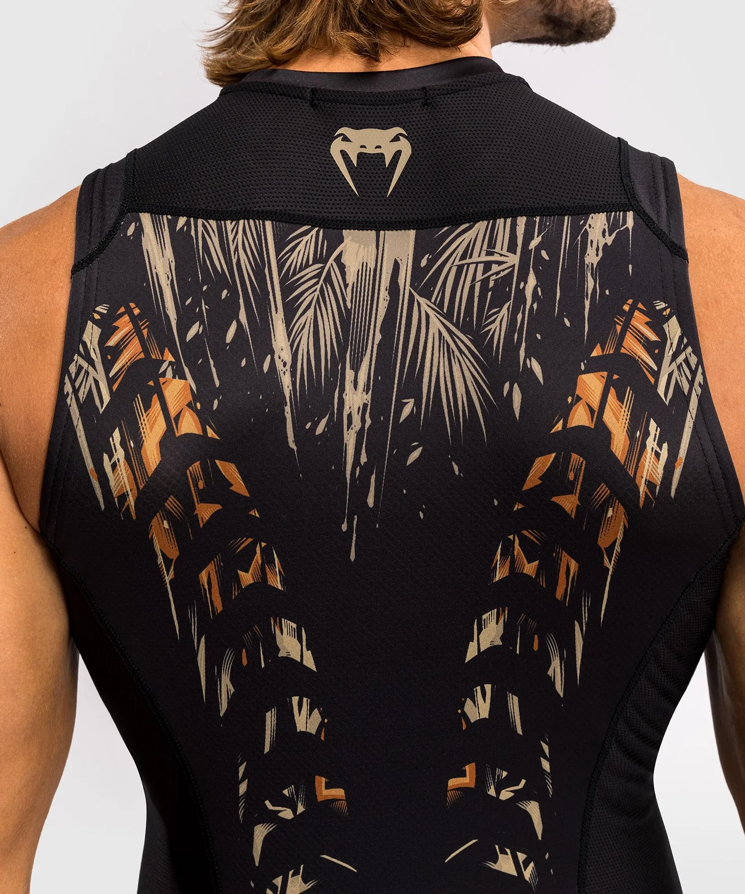 Venum Tiger Rashguard Senza Maniche Uomo - Nero/Arancione Neon