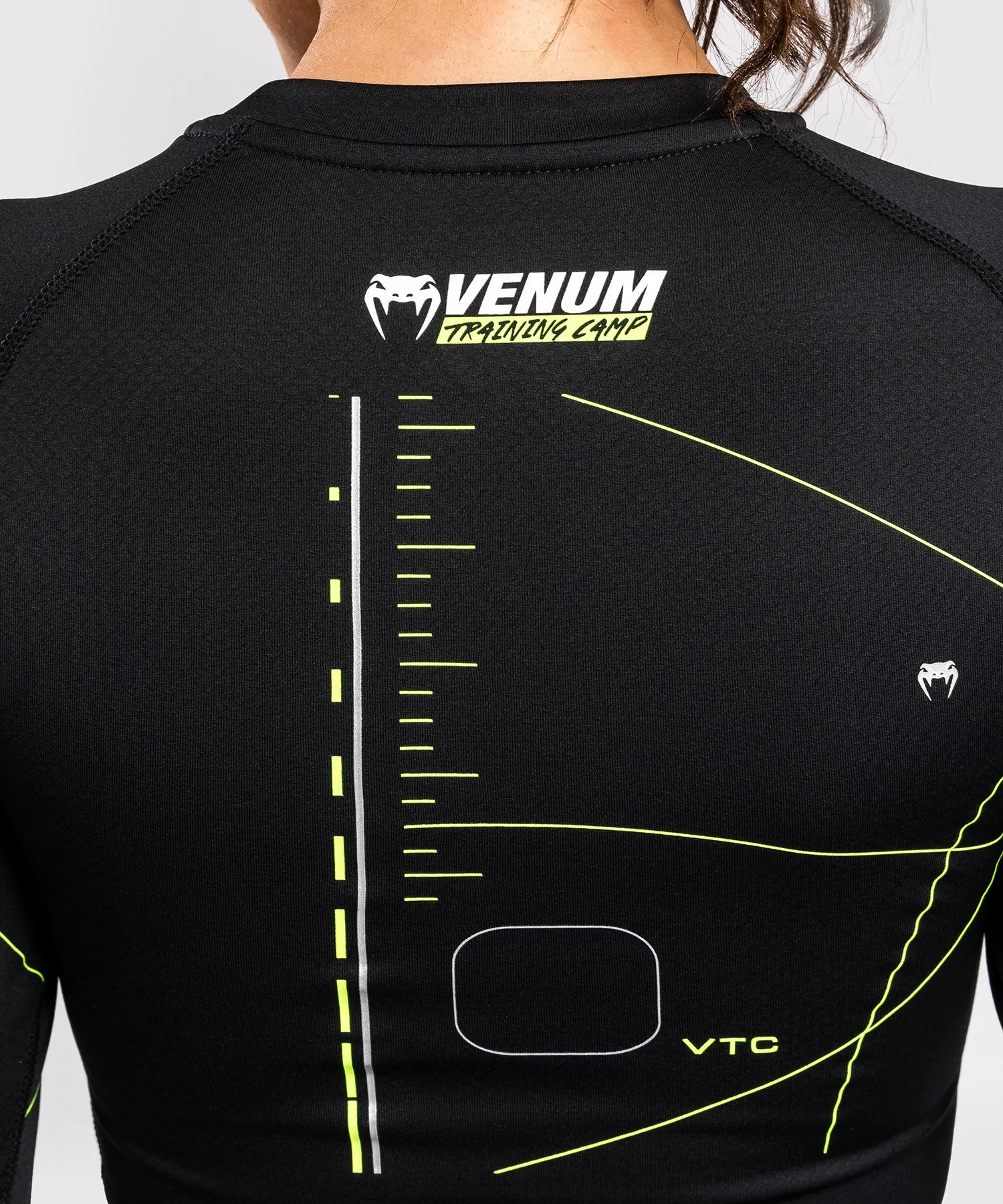 Venum Training Camp 4.0 Rashguard a maniche lunghe - Nero/Verde chiaro