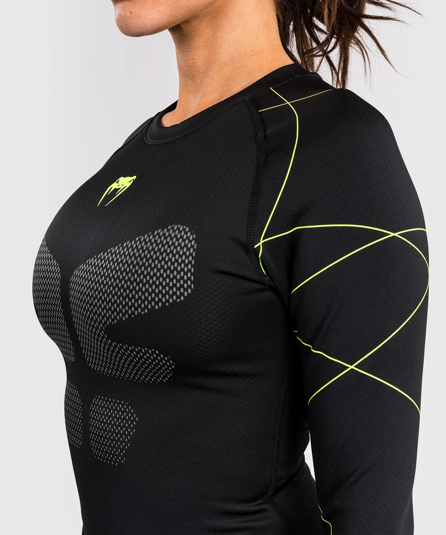 Venum Training Camp 4.0 Rashguard a maniche lunghe - Nero/Verde chiaro
