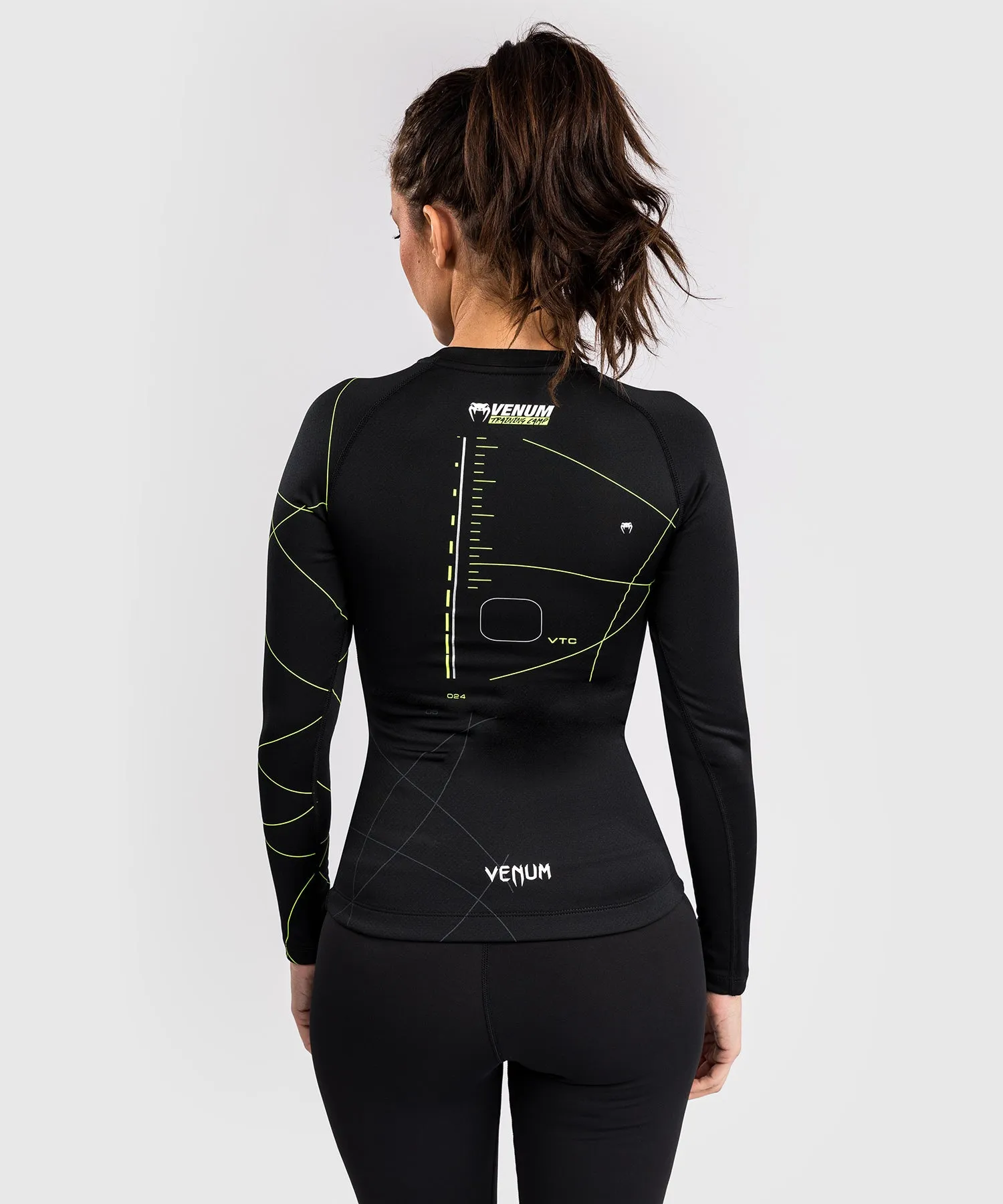 Venum Training Camp 4.0 Rashguard a maniche lunghe - Nero/Verde chiaro
