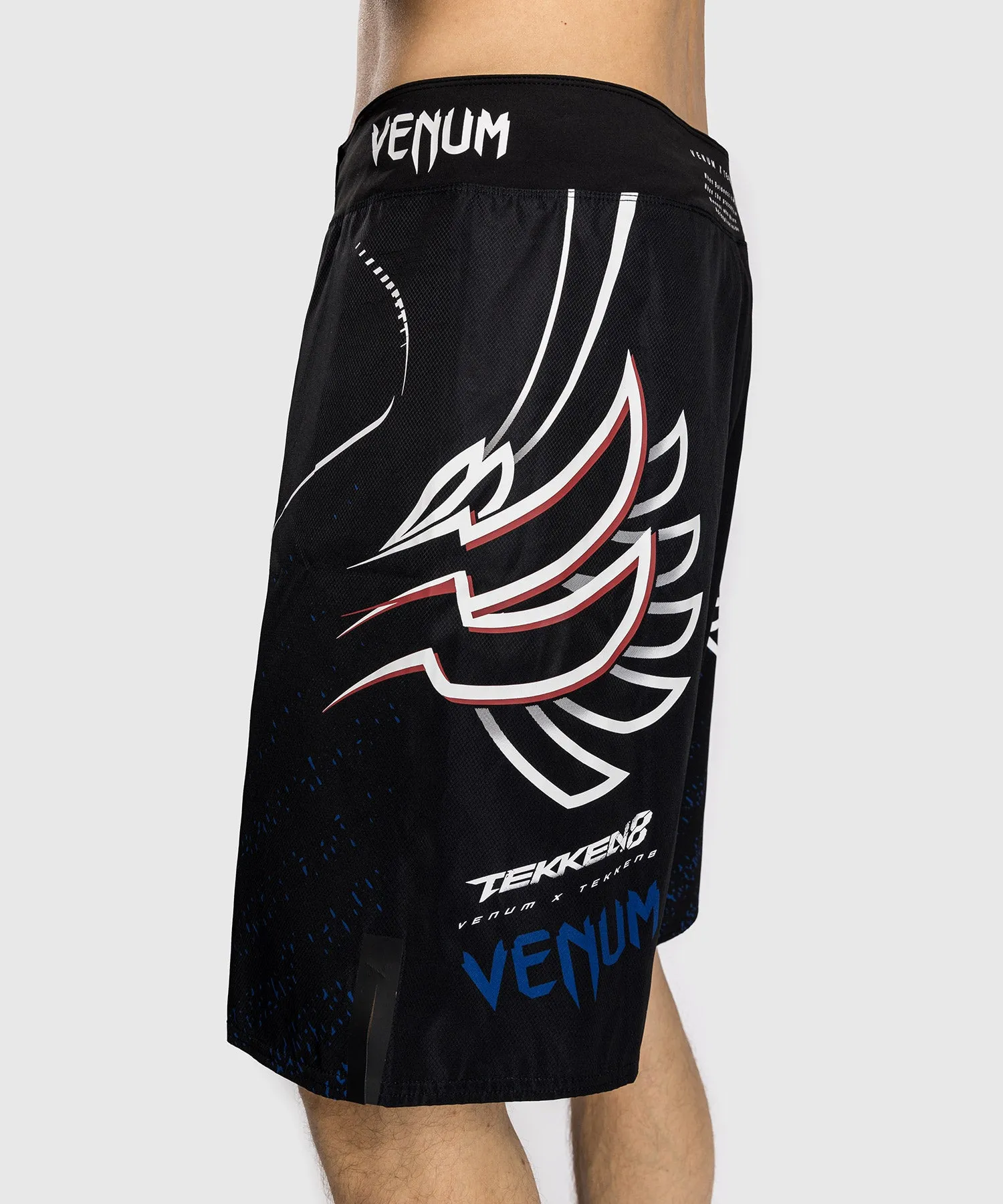 Venum x TEKKEN 8 - Jin Kazama Vecht Shorts - Blauw/Zwart/Wit