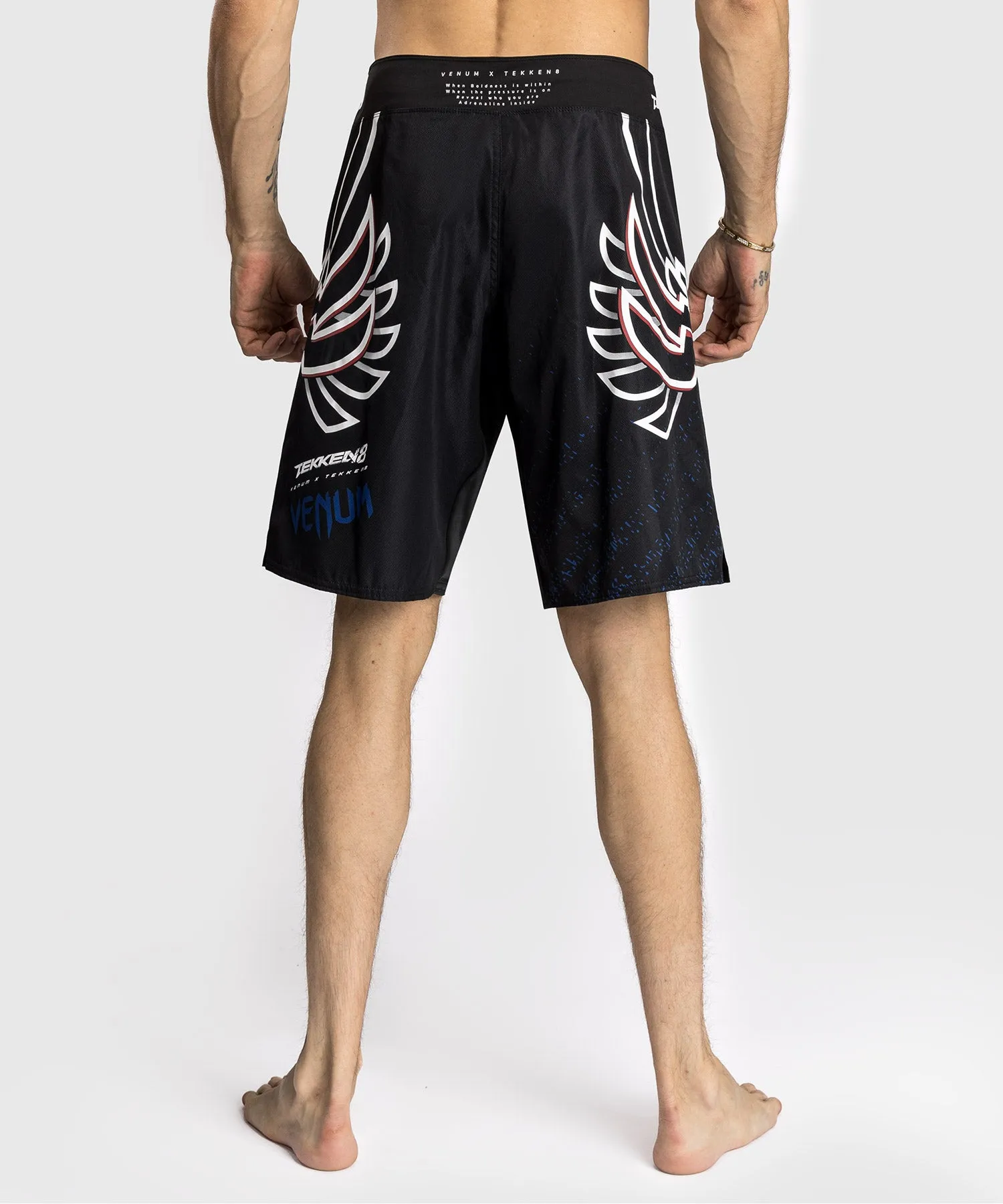 Venum x TEKKEN 8 - Jin Kazama Vecht Shorts - Blauw/Zwart/Wit