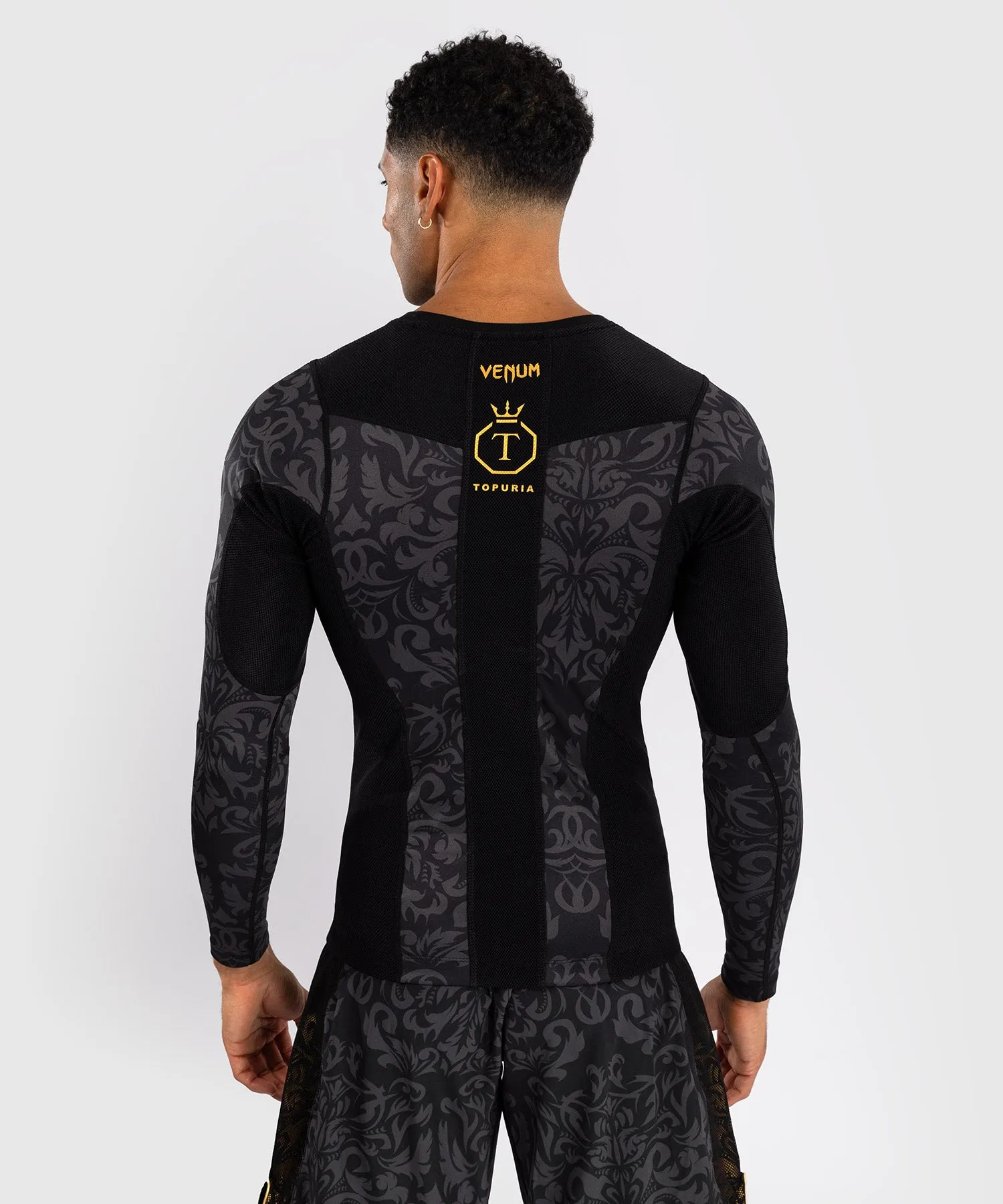 Venum x Topuria Unmatched Edition Maglia a Maniche Lunghe Rashguard - Nero/Oro