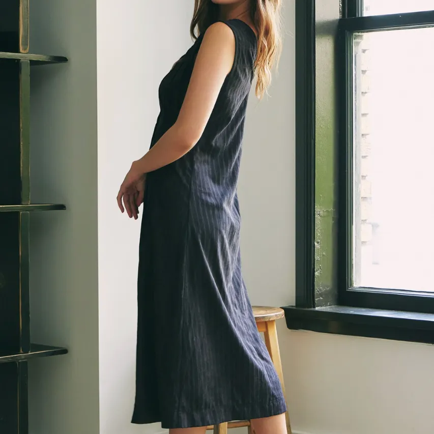 Verona Estates Black V-neck Maxi Dress-FINAL SALE