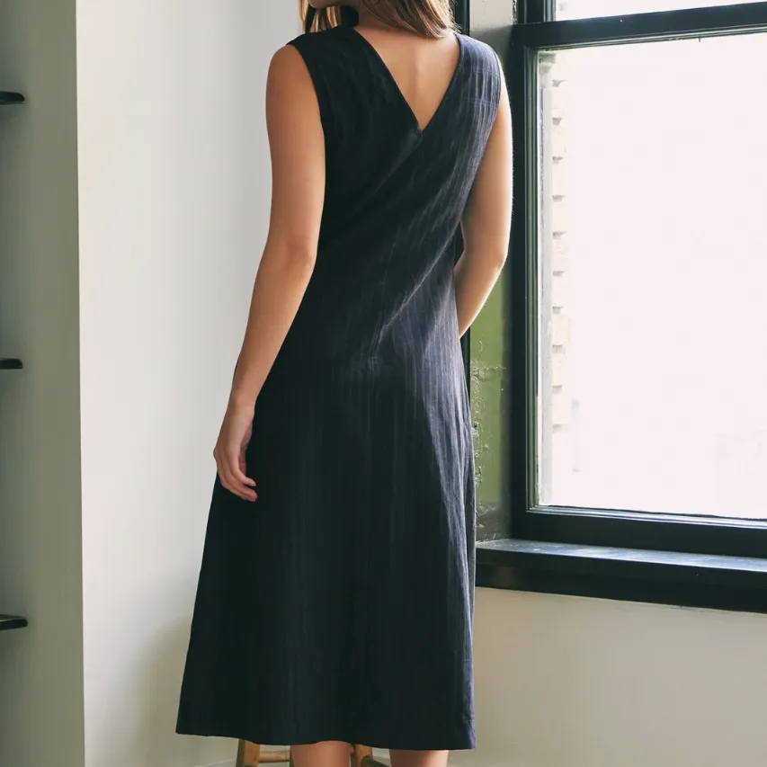Verona Estates Black V-neck Maxi Dress-FINAL SALE