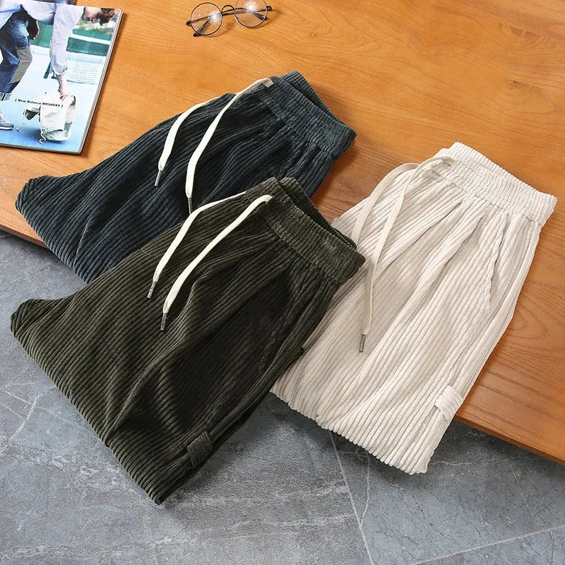 Vintage Men's Autumn Cargo Pants - New Multi-Pocket Loose Retro Casual Trousers