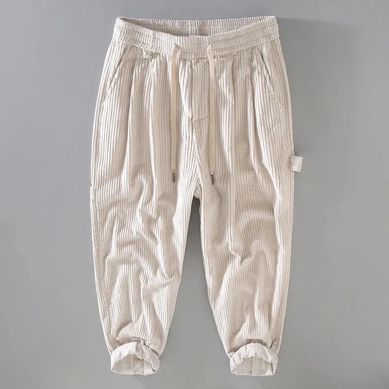 Vintage Men's Autumn Cargo Pants - New Multi-Pocket Loose Retro Casual Trousers