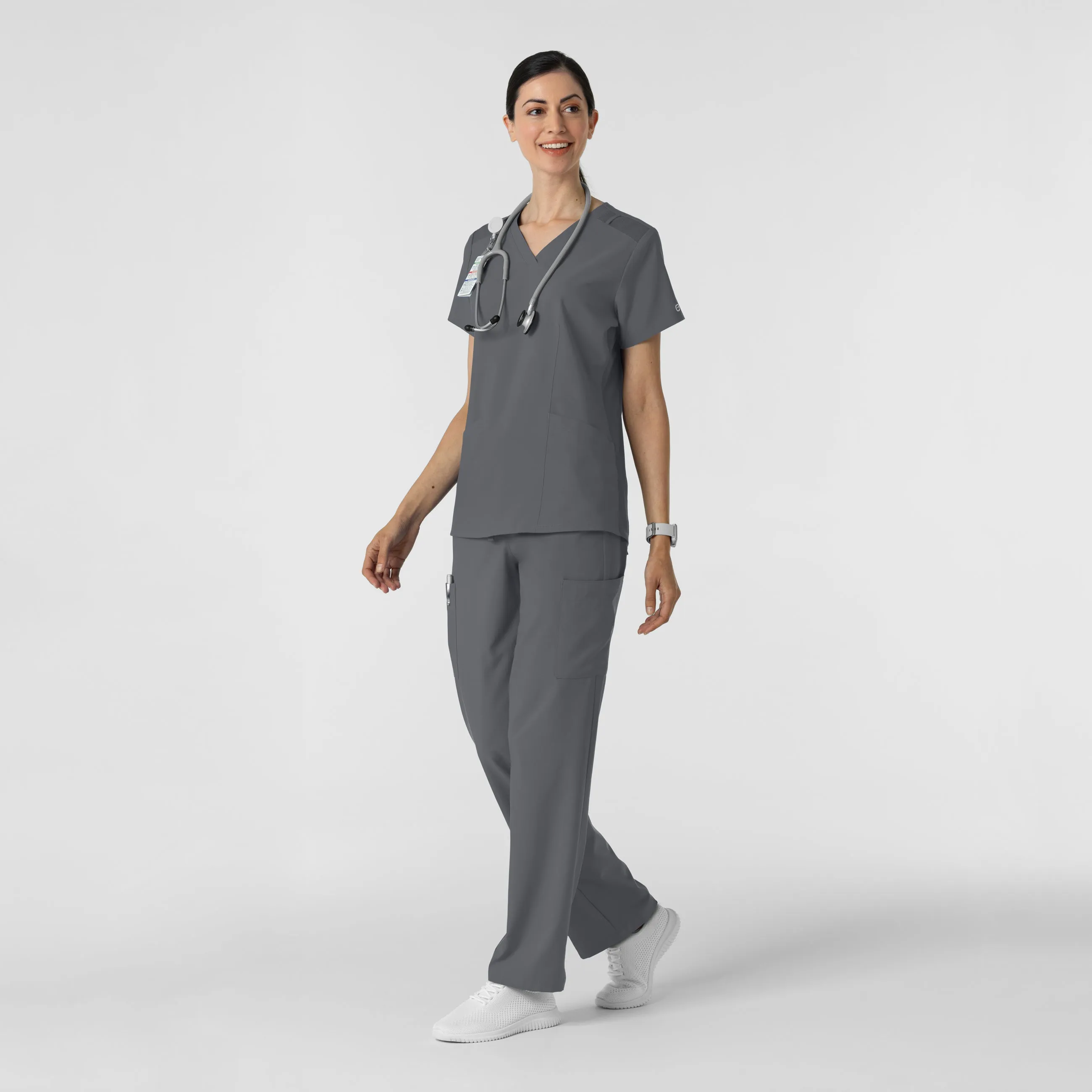 W123 5145 Cargo Utility Scrub Pants Pewter