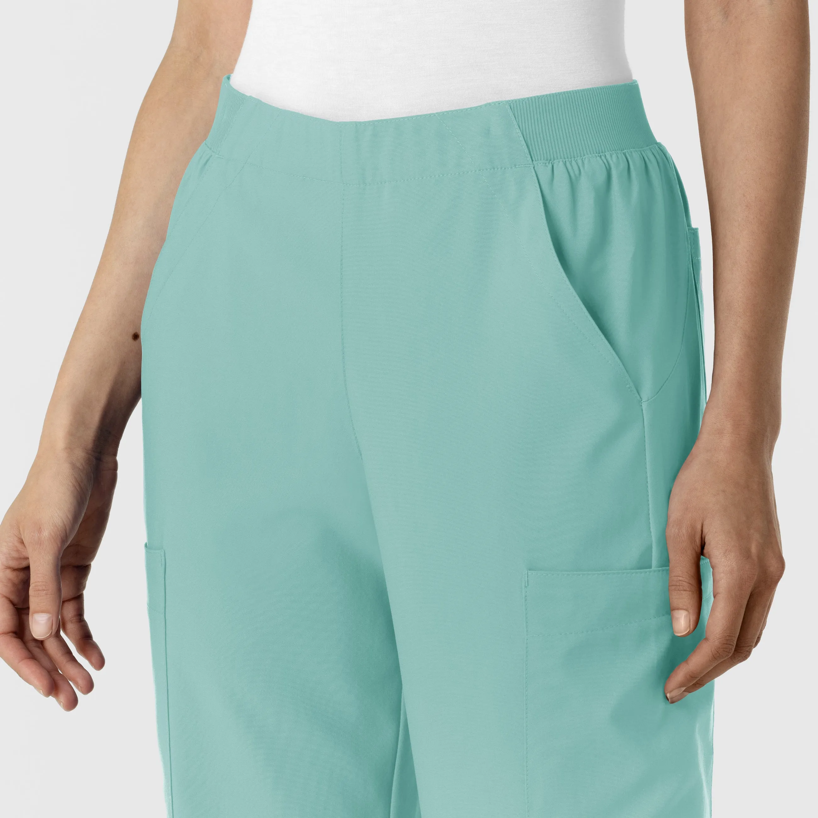 W123 5145 Cargo Utility Scrub Pants Turquoise