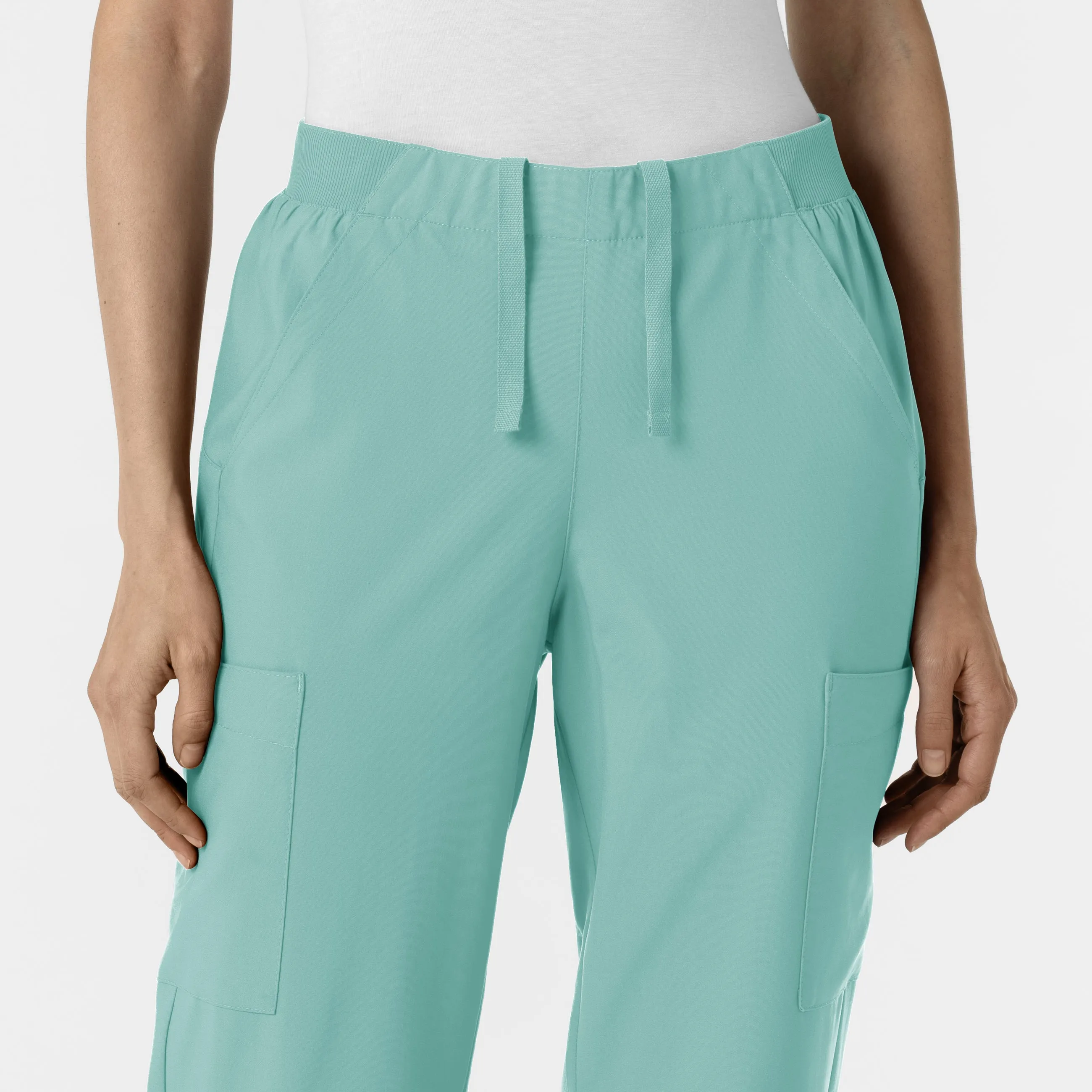 W123 5145 Cargo Utility Scrub Pants Turquoise