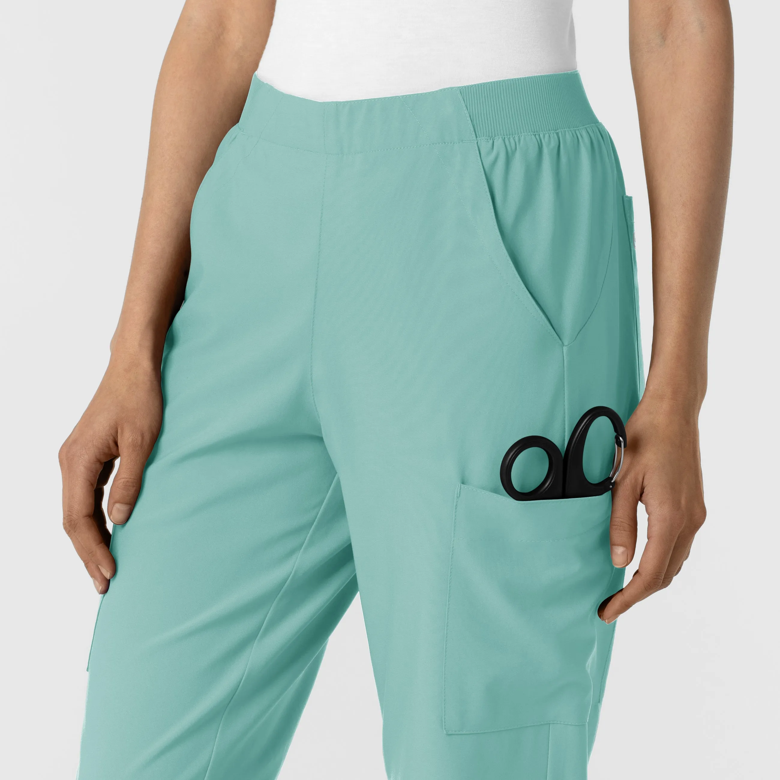 W123 5145 Cargo Utility Scrub Pants Turquoise