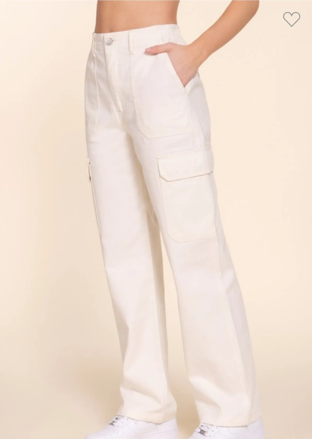 White Cargo Pants