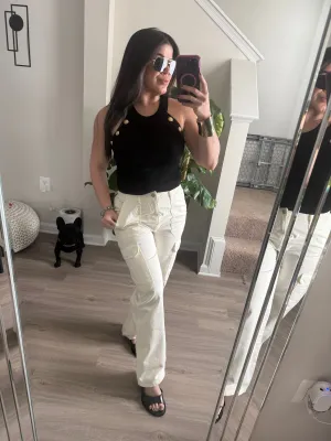 White Cargo Pants