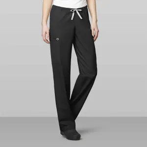 WonderWORK 500 Unisex Drawstring Cargo Scrub Pants Black
