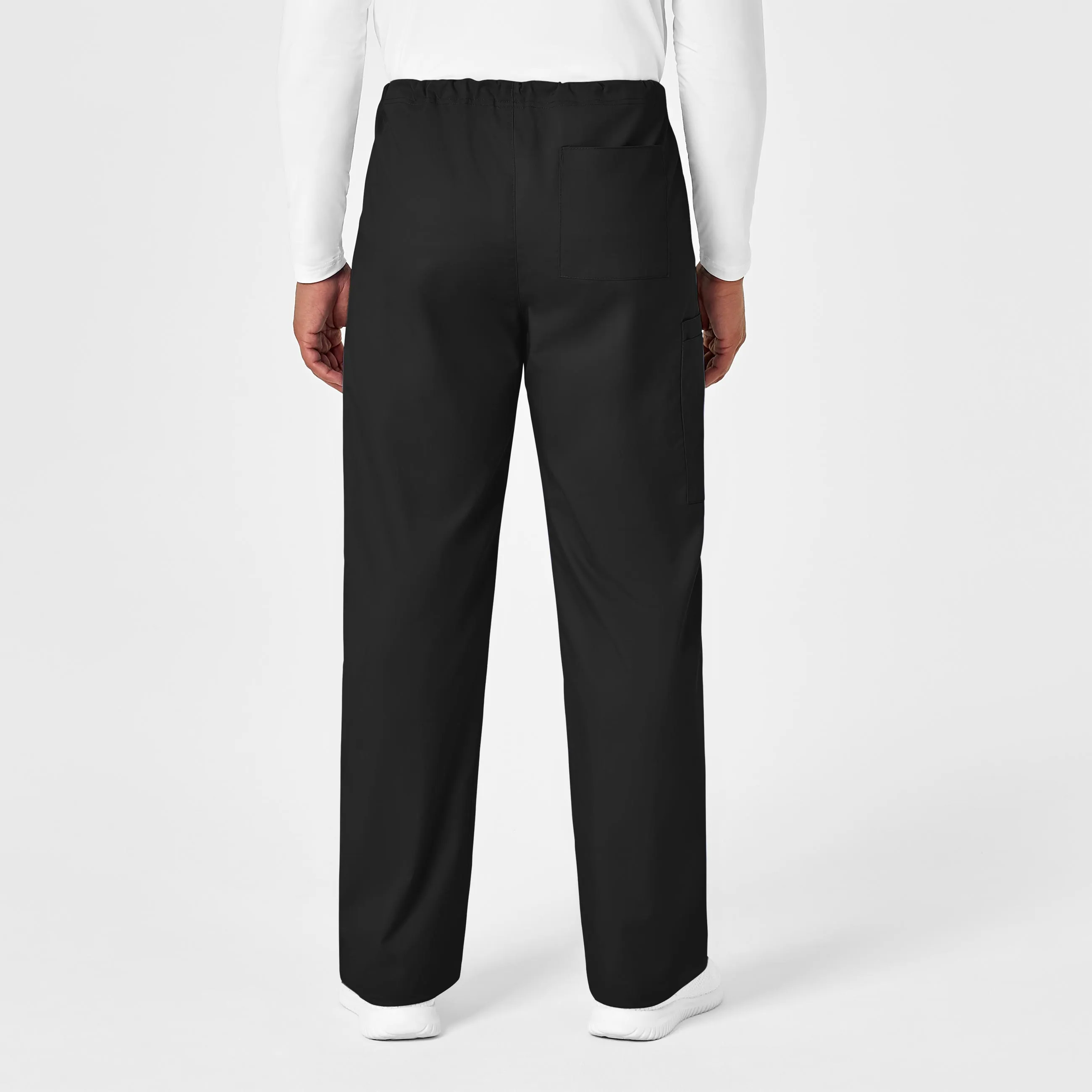 WonderWORK 500 Unisex Drawstring Cargo Scrub Pants Black