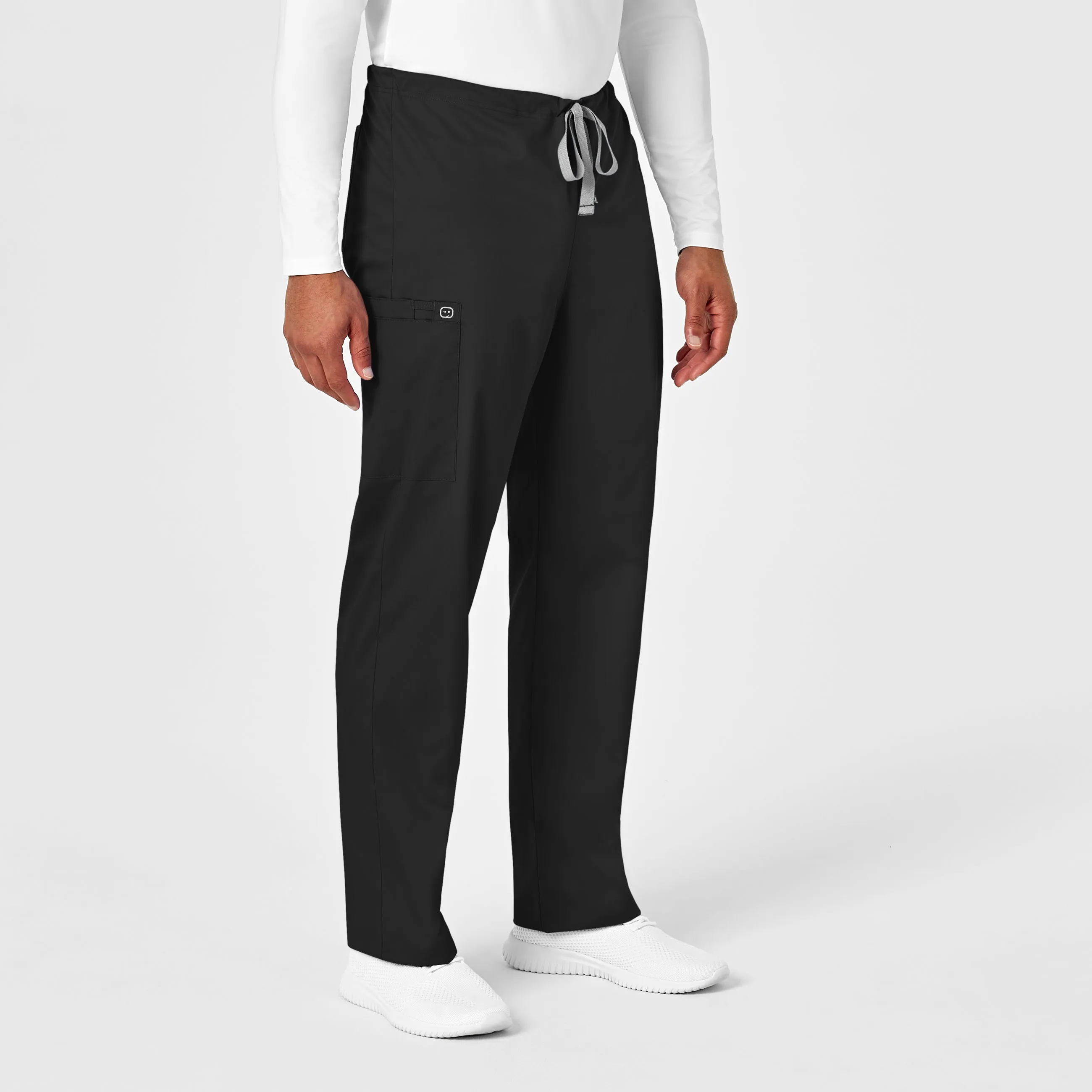 WonderWORK 500 Unisex Drawstring Cargo Scrub Pants Black