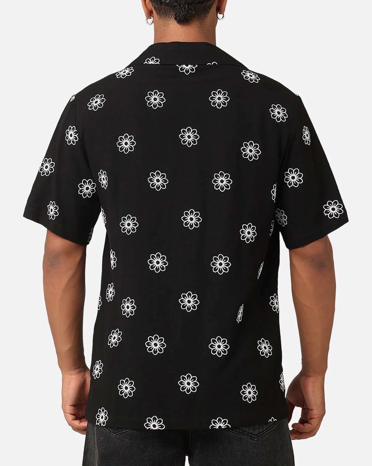 XXIII Daisy Linen Button Up Shirt Black/White