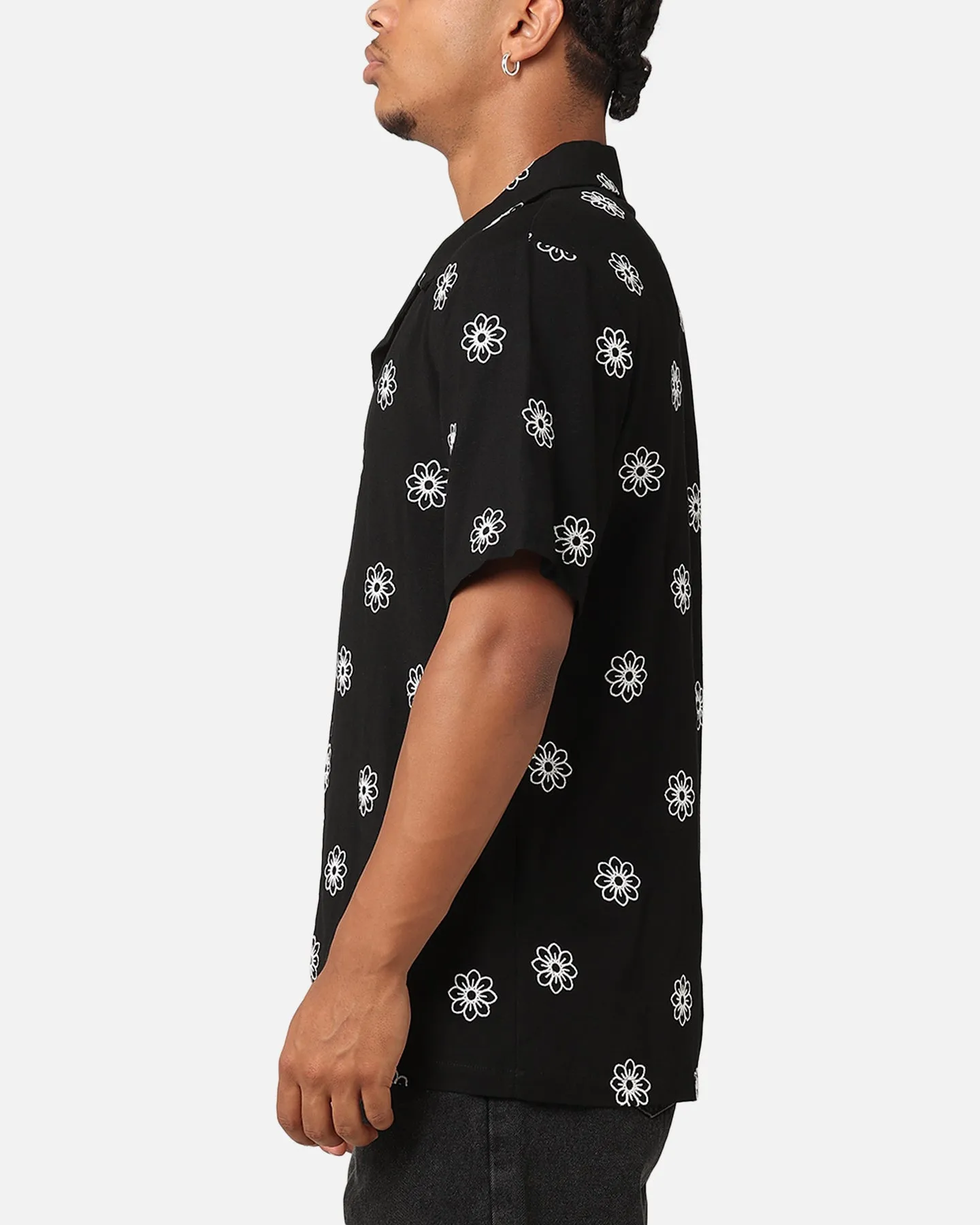 XXIII Daisy Linen Button Up Shirt Black/White