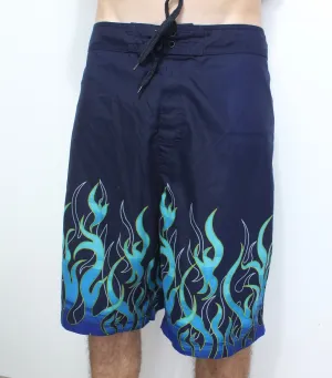 Y2K Utility flame graphic boardshorts W34’