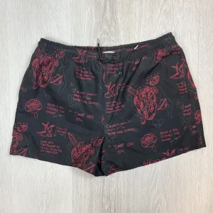 ZARA Mens Black Swim Shorts Board Shorts Beach Shorts Size XL