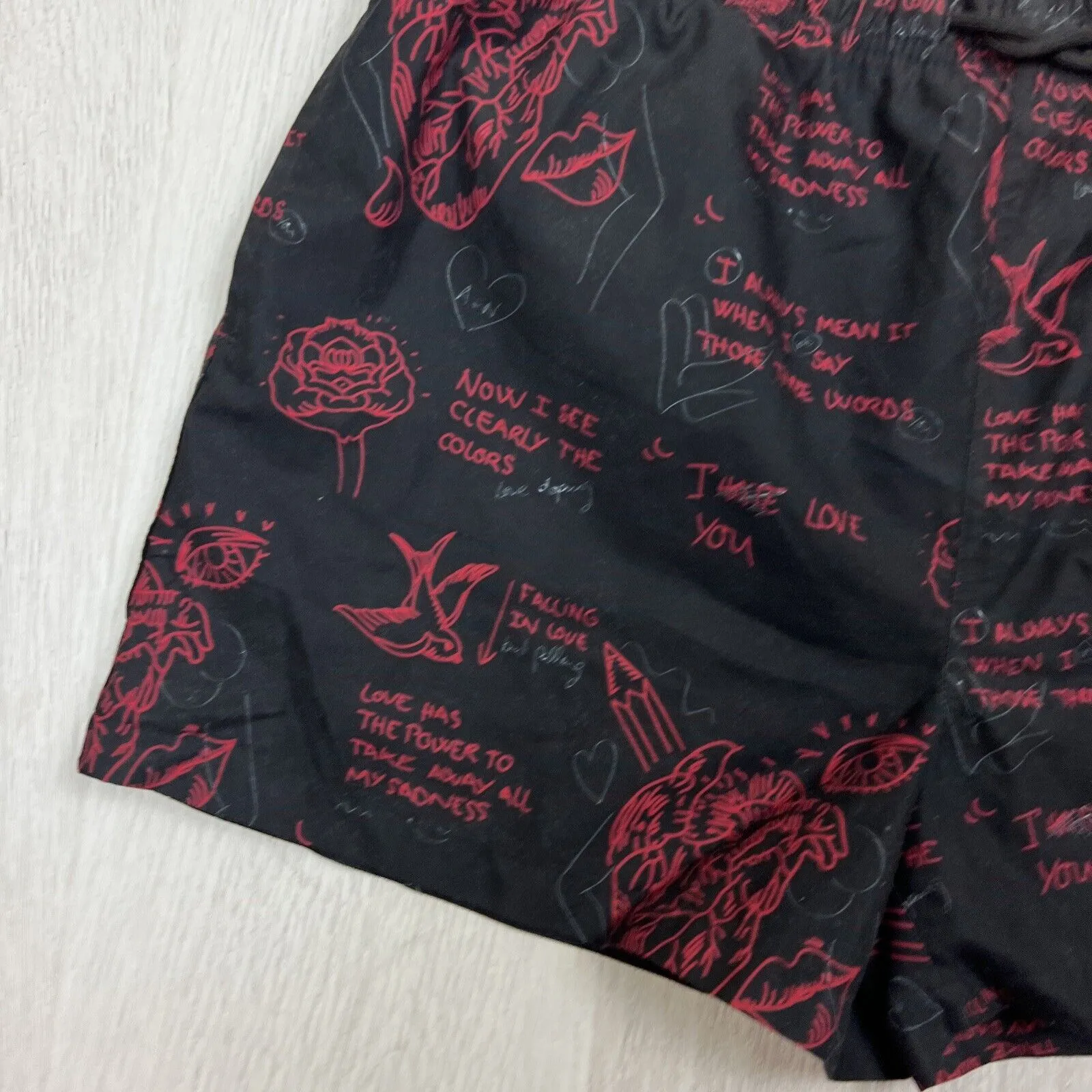 ZARA Mens Black Swim Shorts Board Shorts Beach Shorts Size XL