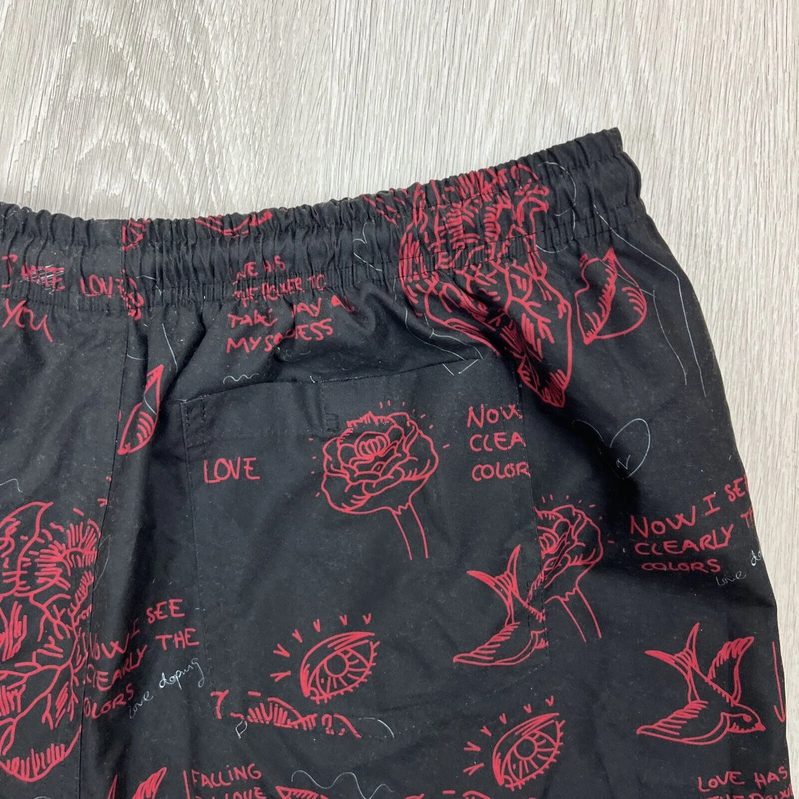 ZARA Mens Black Swim Shorts Board Shorts Beach Shorts Size XL