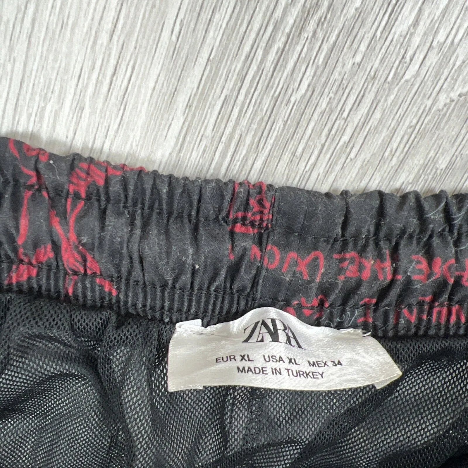 ZARA Mens Black Swim Shorts Board Shorts Beach Shorts Size XL