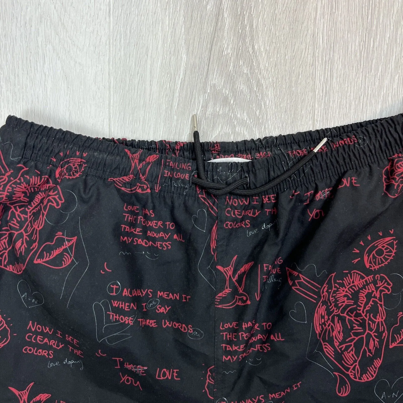 ZARA Mens Black Swim Shorts Board Shorts Beach Shorts Size XL